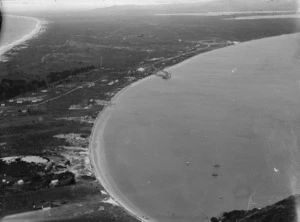 Aerial view of Tauranga Harbour and Mount Maunganui settlement