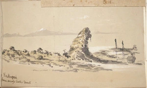 Hodgkins, William Mathew, 1833-1898 :The Kaikouras from across Cooks Straits. [1870s or 1880s?]
