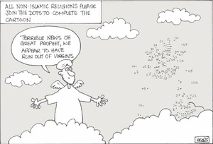 Ekers, Paul, 1961-:All non-Islamic religions please join the dots to complete the cartoon. 6 February 2006