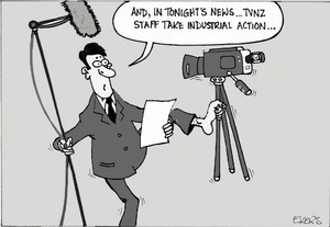 Ekers, Paul, 1961-:"And in tonight's news...TVNZ staff take industrial action" 25 October 2006