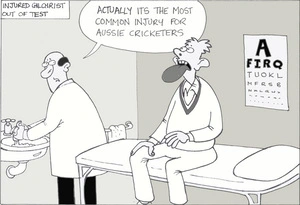 Ekers, Paul, 1961- :Injured Gilchrist out of test. 10 January 2008