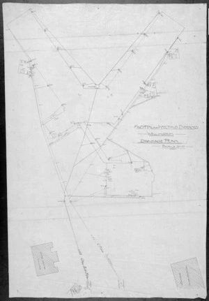 [Crichton & McKay] :Hospital for Infectious Diseases, Wellington. Drainage Plan. Scale 1/16th inch = 1 foot. [1917]