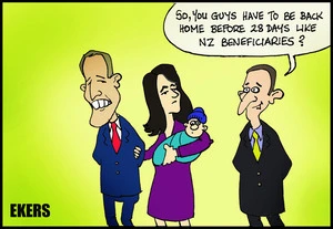 Ekers, Paul, 1961-:"So, you guys have to be back home before 28 days like NZ beneficiaries?" 4 April 2014