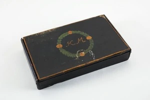 Painted wooden box belonging to Katherine Mansfield