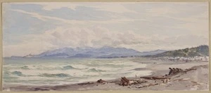 [Barraud, Charles Decimus], 1822-1897 :Hokitika, looking towards Greymouth. [December 1874?].
