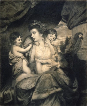 Reynolds, Sir Joshua 1723-1792 :[Lady Cockburn and her children / after Reynolds] [1827. Copied by Sarah Greenwood]