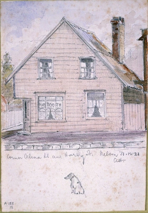 Haylock, Arthur Lagden 1860-1948 :Corner Alma St and Hardy St., Nelson 31 12 21