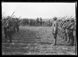 The Prince of Wales reviewing New Zealand troops in Beauvois, World War I