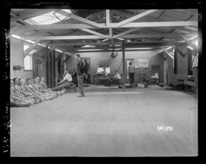 The gymnasium at the New Zealand Convalescent Hospital, Hornchurch, England