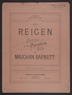 Reigen : für das pianoforte / Maughan Barnett.