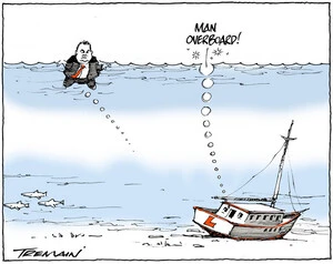 Tremain, Garrick, 1941- :"Man overboard!" 29 April 2014