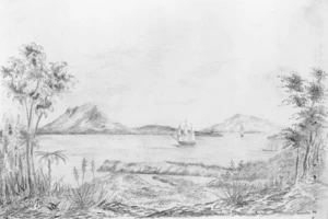 Mundy, Godfrey Charles 1804-1860 :Middle entrance Auckland Harbour [December 11th 1847]
