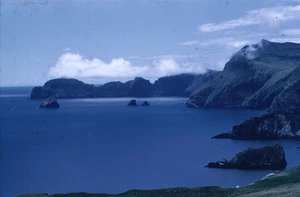 View of Northwest Bay and the west coast of Campbell Island