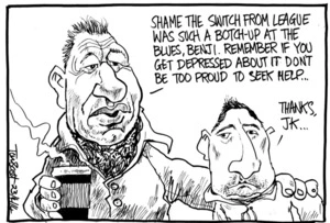Scott, Thomas, 1947- :"Shame the switch from league was such a botch-up at the Blues, Benji." 23 March 2014