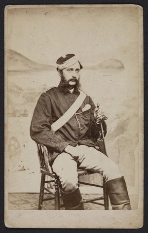 Webster, Hartley (Auckland) fl 1852-1900 :Portrait of Capt A C Turner 1863
