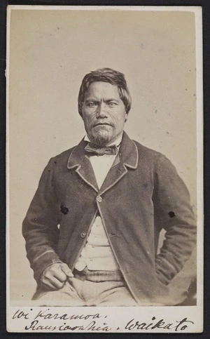 Webster, Hartley (Auckland) fl 1852-1900 :Portrait of Wi Karamoa