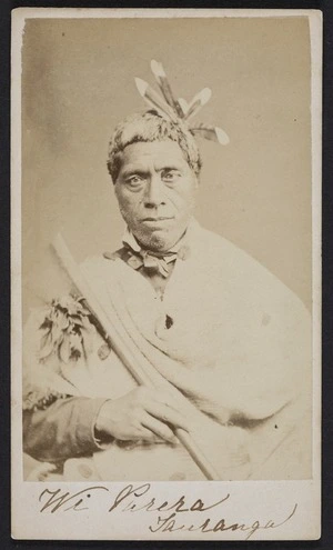 Webster, Hartley (Auckland) fl 1852-1900 :Portrait of Wi Purera, Tauranga
