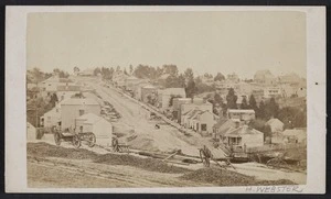 Webster, Hartley (Auckland) fl 1852-1900 :Photograph of Grey St (Auckland)