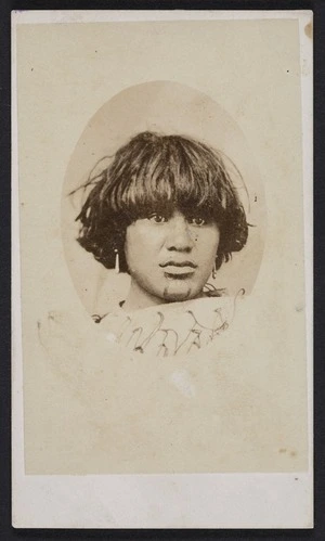 Webster, Hartley (Auckland) fl 1852-1900 :Portrait of Erana (Ellen) wife of Horora Tupaea