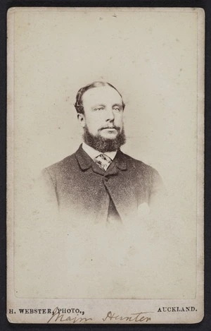 Webster, Hartley (Auckland) fl 1852-1900 :Portrait of Major William Magee Hunter 1834-1868