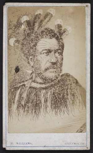 Williams, Hanwell (Greymouth) fl 1872-1885) :Portrait of unidentified Maori man