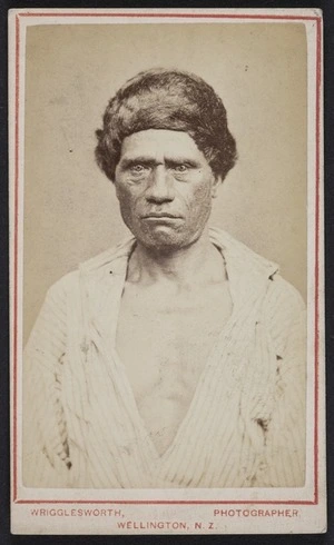 Wrigglesworth, J D (Wellington) fl 1863-1900 :Portrait of two unidentified Maori man