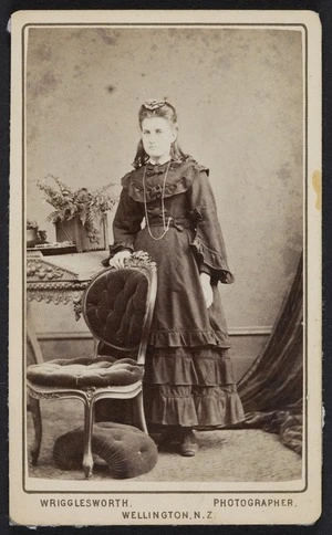 Wrigglesworth, J D (Wellington) fl 1863-1900 :Portrait of unidentified woman