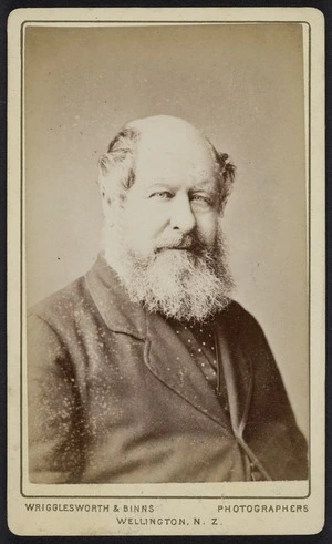 Wrigglesworth & Binns (Wellington) fl 1874-1900 :Portrait of unidentified man