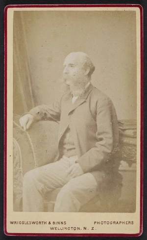 Wrigglesworth & Binns (Wellington) fl 1874-1900 :Portrait of unidentified man