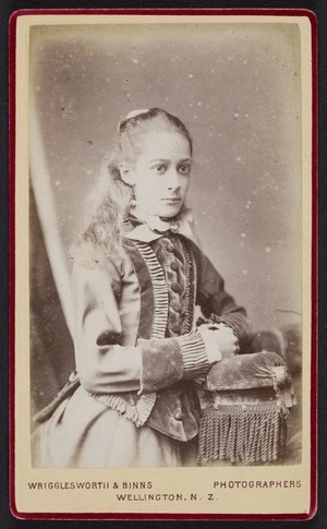 Wrigglesworth & Binns (Wellington) fl 1874-1900 :Portrait of unidentified young lady