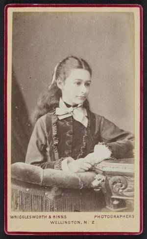 Wrigglesworth & Binns (Wellington) fl 1874-1900 :Portrait of unidentified young woman