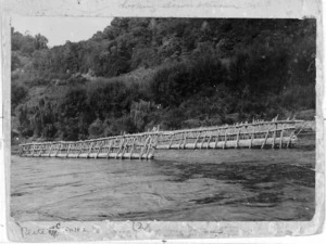 Traditional Maori eel trap on the Whanganui River