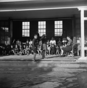 Maori primary school class in Torere, Gisborne region