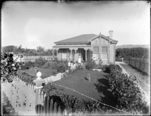House and front garden, location unknown