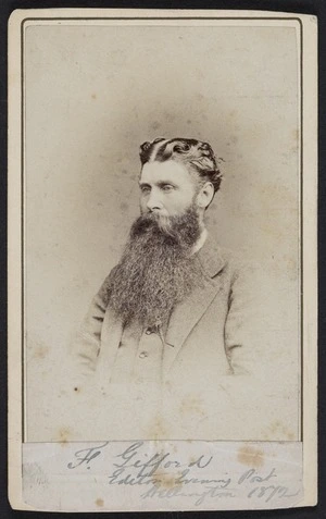 Wrigglesworth, J D (Wellington) fl 1863-1900 :Portrait of F Gifford 1872