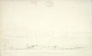 Heaphy, Charles 1820-1881 :View of Port Nicholson from the summit of the range bordering the valley of the Hutt to the westward [1840]