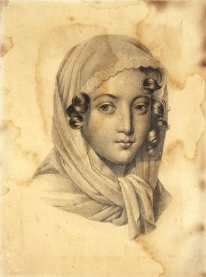 [Greenwood, Sarah (Field)] 1809-1889 :[Copy of a head in chalk. 1825]