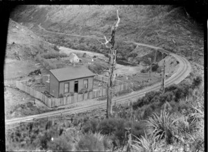 Ladle Bend on the Wairarapa railway line between Kaitoke and the Summit.