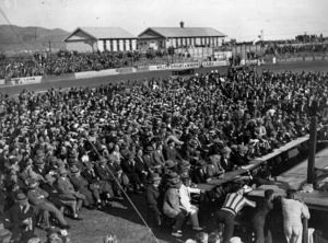 Robson & Boyer (Firm): Crowd watching a sports event at Kilbirnie Stadium, Wellington
