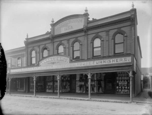 Exterior view of Everett Brothers shop in Victoria House, Nelson