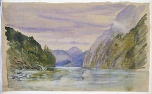 Hodgkins, William Mathew, 1833-1898 :[Mountains and lake] [18]92. W M H