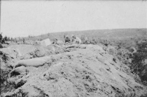 Front line trench at Walkers Ridge, Gallipoli, during seven hours armistice