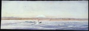 [Johnston, John Tremenhere, fl 1860s :[Paddle-steamer off the mouth of the Whanganui River [1863 or 1864]