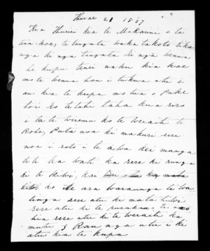 Letter from Paora Te Iriwhare to McLean