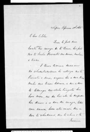 Letter from McLean to Toha