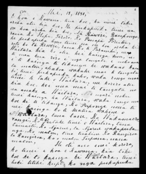 Letter from Rawiri Rauponga, Hopa Teroro, Panapa Porutu to Edward Eyre