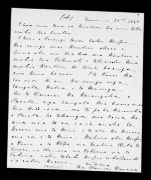 Letters from Tamati Waka to Hare; Hone Ropiha to Tamati Ngahuru; Hawiri Waiaoa to [?]