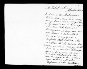 Letter from Hana Te Unuhi to McLean