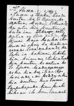 Letter from Raniera Te Hua to Ihaka Ngaiwiwehera (with translation)