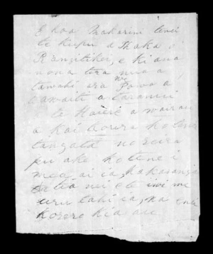 Undated letter from Wi Te Ahoaho to McLean